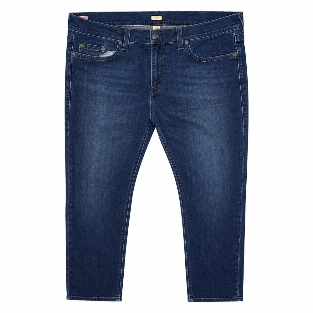True Religion Jeans Mens 44x33 Geno Relaxed Slim Streetwear USA Denim Dark Blue